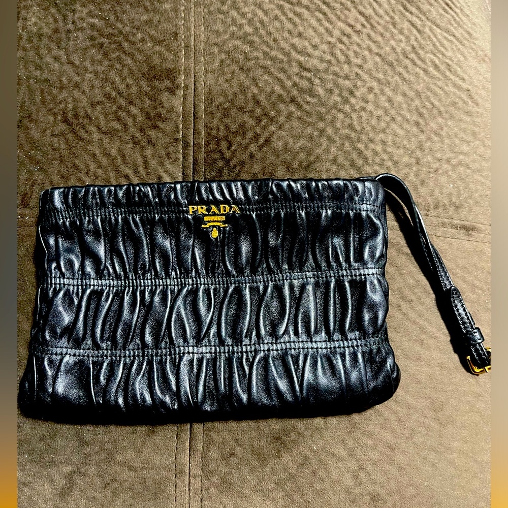 Prada Nappa Leather Wristlet